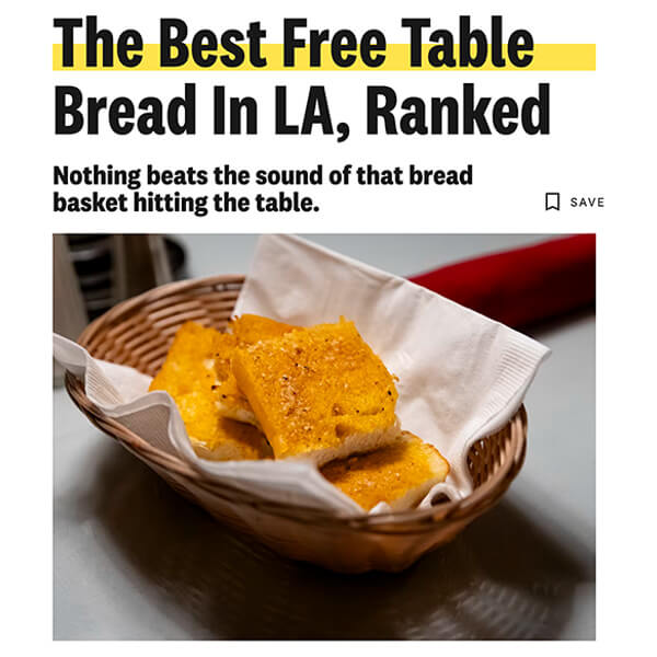 article by Infatuation LA